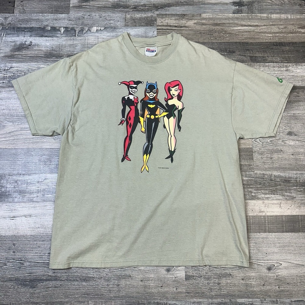 Vintage 1999 Batgirl Harley Quinn Poison Ivy Graphitti Shirt DC Comics Size XL